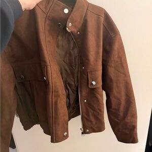 REVOLVE Brown Bomber Jacket